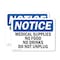 Signmission Medical Supplies No Food Or Drinks Do Not Unplug, 5 in W x Rectangle, Vinyl Decal OS-2PACK-NS-D-35-L-14185 - alternate 1